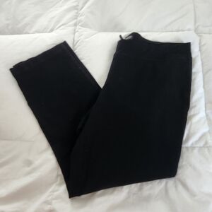 Eileen Fisher Black Pants Petite Large PL Washable Crepe Minimalist Staple Core